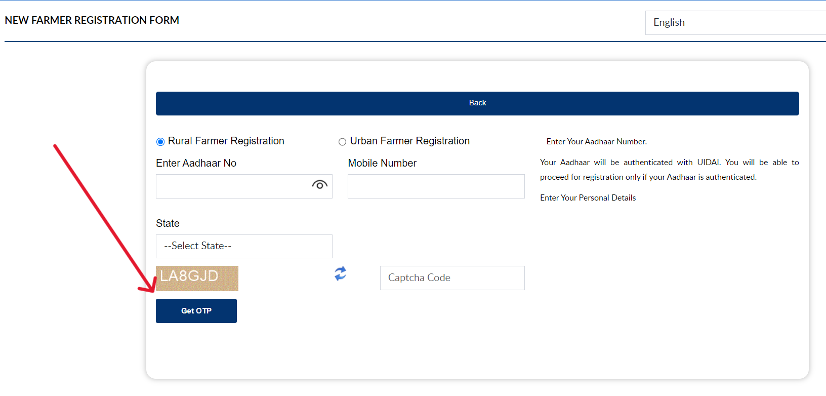 New Farmer Registration